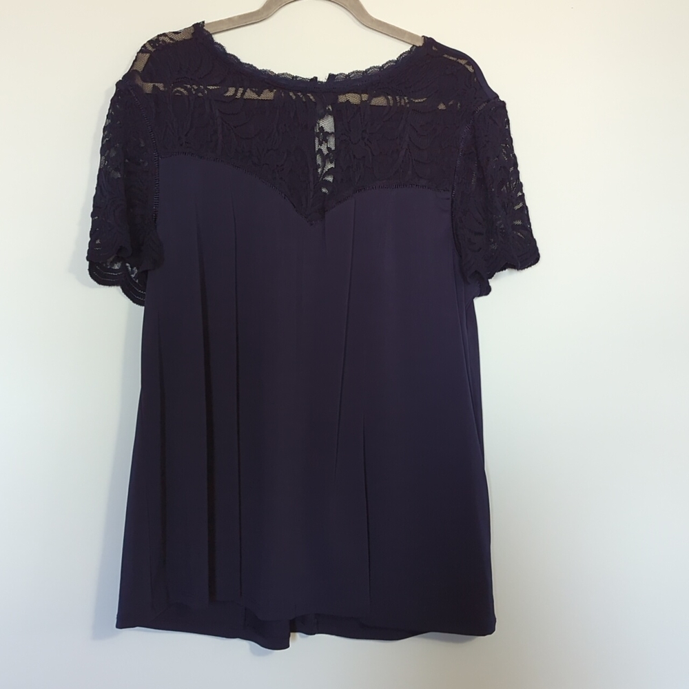 Torrid Plus Size Navy Blue Shirt Silky Soft